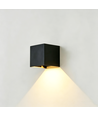 3W CUBIC PRO wandlamp - IP65, zwart, doorlusbaar, verstelbaar, vierkant, buiten, incl. lichtbron