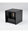 3W CUBIC PRO wandlamp - IP65, zwart, doorlusbaar, verstelbaar, vierkant, buiten, incl. lichtbron