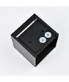 3W CUBIC PRO wandlamp - IP65, zwart, doorlusbaar, verstelbaar, vierkant, buiten, incl. lichtbron