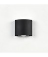 2W wandlamp - IP65, zwart, up/down, buiten, incl. lichtbron