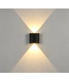 2W wandlamp - IP65, zwart, up/down, buiten, incl. lichtbron