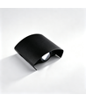 2W wandlamp - IP65, zwart, up/down, buiten, incl. lichtbron