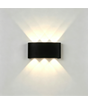 6W CUBIC PRO wandlamp - IP65, zwart, doorlusbaar, verstelbaar, vierkant, op/neer, buiten, incl. lichtbron