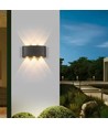6W CUBIC PRO wandlamp - IP65, zwart, doorlusbaar, verstelbaar, vierkant, op/neer, buiten, incl. lichtbron