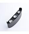 6W CUBIC PRO wandlamp - IP65, zwart, doorlusbaar, verstelbaar, vierkant, op/neer, buiten, incl. lichtbron