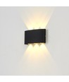 6W CUBIC PRO wandlamp - IP65, zwart, doorlusbaar, verstelbaar, vierkant, op/neer, buiten, incl. lichtbron