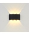 6W CUBIC PRO wandlamp - IP65, zwart, doorlusbaar, verstelbaar, vierkant, op/neer, buiten, incl. lichtbron
