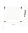 Zwarte eettafellamp 126cm - 18W, incl. draadophanging