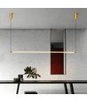 Gouden eettafellamp 126cm - 18W LED, 2800K, incl. draadophanging