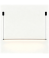 Zwarte eettafellamp 126cm - 18W, incl. draadophanging