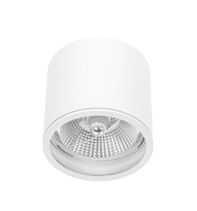 Plafondlamp voor AR111 GU10 - Wit, IP65 buiten, Ø12cm, 11,5cm hoog, aluminium, zonder lichtbron