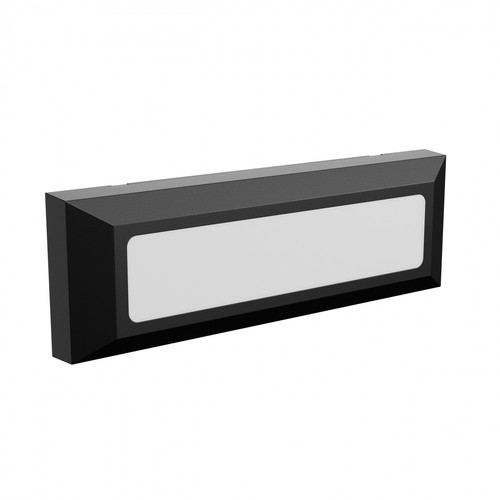 6W LED trapverlichting, CCT - 3 lichtkleuren, IP54, zwart, buitenwandlamp