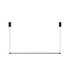 126cm dimbare eettafellamp - Zwart, 18W LED, incl. draadophanging