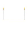 126cm dimbare eettafellamp - Goud, 18W LED, incl. draadophanging