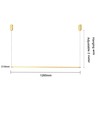 126cm dimbare eettafellamp - Goud, 18W LED, incl. draadophanging