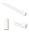 126cm dimbare eettafellamp - Wit, 18W LED, incl. draadophanging