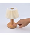 Oplaadbare LED tafellamp - Stof, touch dimbaar, CCT, IP20