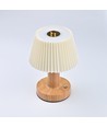 Oplaadbare LED tafellamp - Stof, touch dimbaar, CCT, IP20