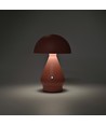 Oplaadbare LED tafellamp - Roze, Ø15cm, 22cm hoog, touch dimbaar, 3-in-1, IP20 binnen