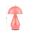 Oplaadbare LED tafellamp - Roze, Ø15cm, 22cm hoog, touch dimbaar, 3-in-1, IP20 binnen