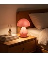 Oplaadbare LED tafellamp - Roze, Ø15cm, 22cm hoog, touch dimbaar, 3-in-1, IP20 binnen