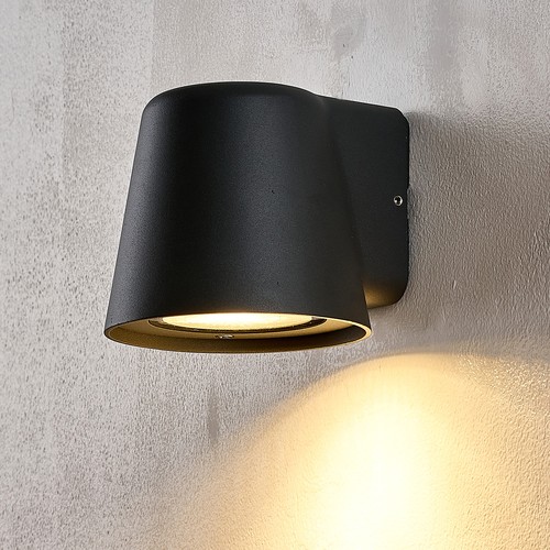 GU10 wandlamp - Zwart, IP65, binnen/buiten, zonder lichtbron
