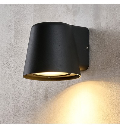 GU10 wandlamp - Zwart, IP65, binnen/buiten, zonder lichtbron