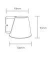 GU10 wandlamp - Zwart, IP65, binnen/buiten, zonder lichtbron