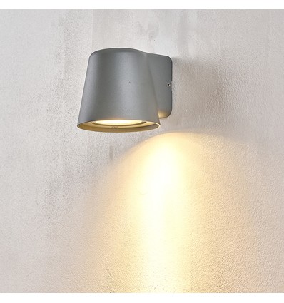 GU10 wandlamp - Grijs, IP65, binnen/buiten, zonder lichtbron
