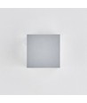 6W CUBIC PRO wandlamp - IP65, zilvergrijs, doorlusbaar, verstelbaar, vierkant, op/neer, binnen/buiten, incl. lichtbron