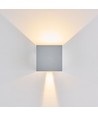 6W CUBIC PRO wandlamp - IP65, zilvergrijs, doorlusbaar, verstelbaar, vierkant, op/neer, binnen/buiten, incl. lichtbron