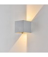 6W CUBIC PRO wandlamp - IP65, zilvergrijs, doorlusbaar, verstelbaar, vierkant, op/neer, binnen/buiten, incl. lichtbron
