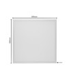 60x60 LED paneel 36W Triac dimbaar - 116lm/w, UGR19, RA92, witte rand