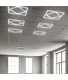 60x60 V-Tac 64W LED-paneel Diamond-in-Square - 595x595mm, Lifud driver, flikkervrij, 6500K