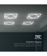 60x60 V-Tac 64W LED-paneel Diamond-in-Square - 595x595mm, Lifud driver, flikkervrij, 6500K