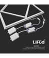 60x60 V-Tac 64W LED-paneel Diamond-in-Square - 595x595mm, Lifud driver, flikkervrij, 6500K