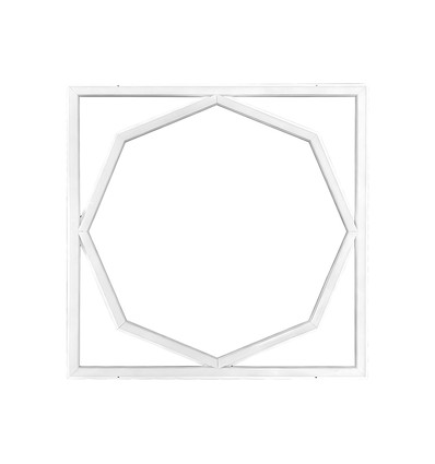 60x60 LED Octagon Borderline paneel, 72W - 6500K, Dual Lifud driver, flikkervrij