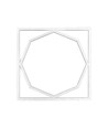 60x60 LED Octagon Borderline paneel, 72W - 6500K, Dual Lifud driver, flikkervrij