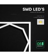 60x60 LED Octagon Borderline paneel, 72W - 6500K, Dual Lifud driver, flikkervrij