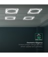 60x60 LED Octagon Borderline paneel, 72W - 6500K, Dual Lifud driver, flikkervrij