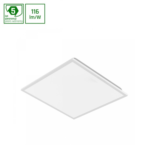 60x60 ALGINE LED-paneel, 40W - Backlit, IP40, wit frame, DALI dimbaar