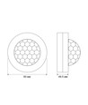 PIR bewegings- en lichtsensor, 2000W - Zwart, IP44, voor binnen en buiten