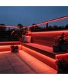 5m 9W/m Rode Slim COB strip - 230V, IP67 waterdicht, 296 LED, inkortbaar per 10cm