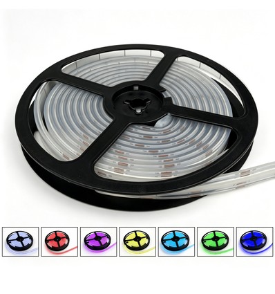 10m 13W/m RGB Dotless COB-LED strip - 24V DC, IP67, 576 LED's per meter