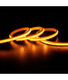 5m 9W/m Gele Slim COB strip - 230V, IP67 waterdicht, 296 LED, inkortbaar per 10cm