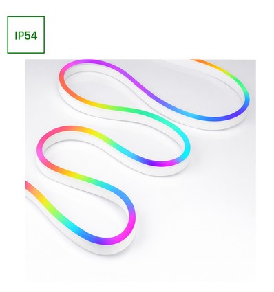 5m 1W/m RGB digitale Neon Flex set - USB 5V, 30 LED p/m, IP54, incl. afstandsbediening