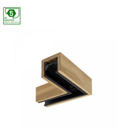 System Shift L-connector voor Wood Slim - Horizontaal, zwart