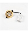 7W Ø8,3cm DimToWarm+CCT inbouwspot dimbaar RA96 - Gat: Ø6,8 cm, Afm: Ø8,3 cm, Goud