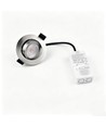 7W Ø8,3cm DimToWarm+CCT inbouwspot dimbaar RA96 - Gat: Ø6,8 cm, Geborsteld staal