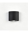 6 st. 2W CURVE wandlamp - IP65, zwart, up/down, buiten, incl. lichtbron